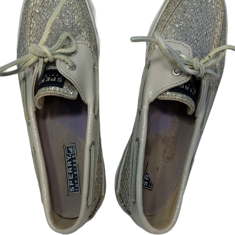 Sperry Top Sider Glitter Boat Shoes Size 8 - Picture 5 of 6